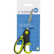 WS Scissors Soft Grip15cm Grey Mid