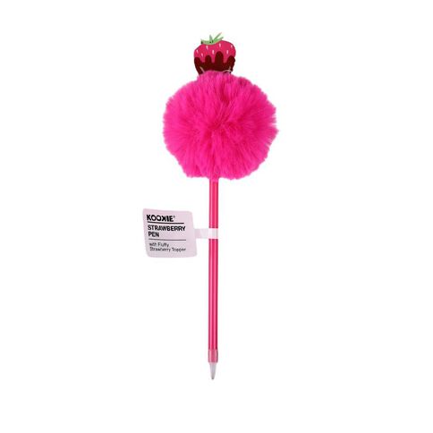 Kookie Strawberry Pen With Fluffy Strawberry Topper