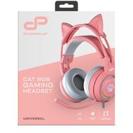 PowerPlay Cat RGB Gaming Headset Pink