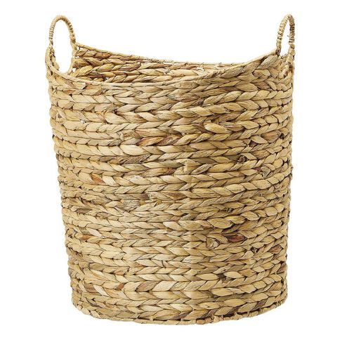 Living & Co Water Hyacinth Round Basket Natural