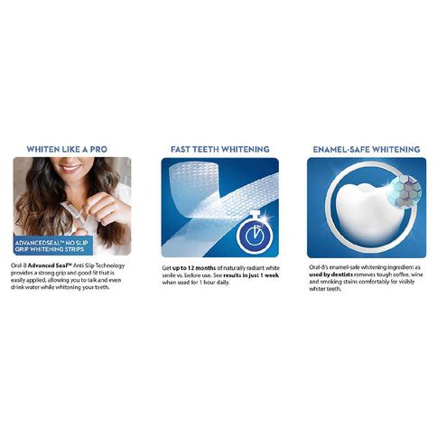 Oral-B White Luxe Advance Seal Whitening Strips 14 Pack