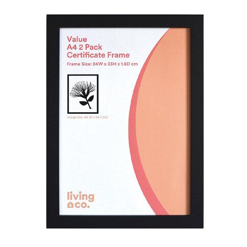 Living & Co Value Certificate Frame 2 Pack