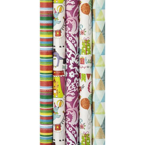 Recycled Paper Gift Wrap 5 Assorted Designs Warehouse Stationery Nz