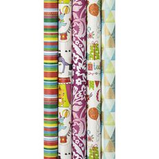 Recycled Paper Gift Wrap 5 Assorted Designs