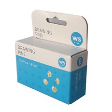 WS Drawing Pins 200 Pack Brass