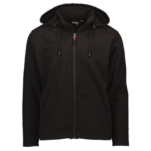 Schooltex 3K Softshell Hoodie Black With Red Zip Puller