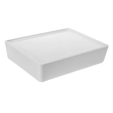 Living & Co Lisse Shallow Lidded Organiser White 6L