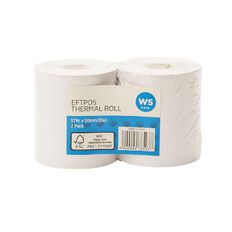 WS Eftpos Roll 57X50mm Twin Pack 65gsm