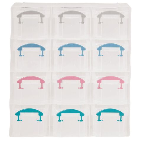 Uniti Plastic Storage Box with 12 Compartments