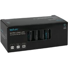 Tech.Inc AA Size Alkaline Battery 40 Pack