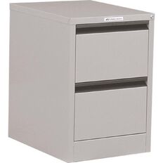 Precision Classic Filing Cabinet 2 Drawer Silver Comet