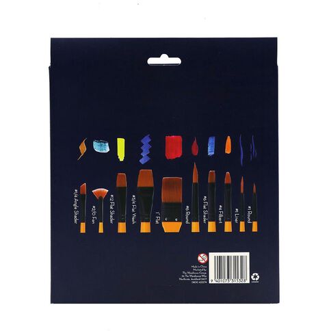 Uniti Platinum Acrylic Brush with Case 10 Pack