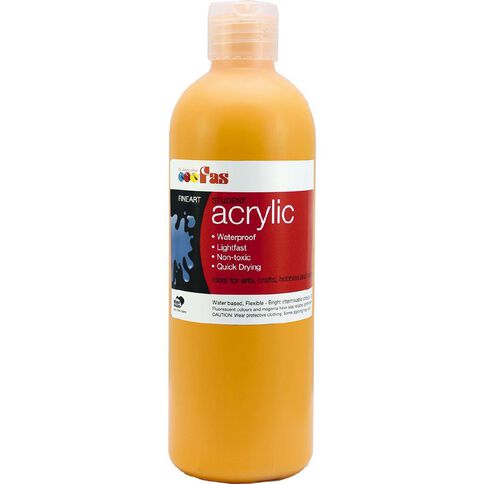 FAS Paint Student Acrylic Warm Yellow Mid 500ml