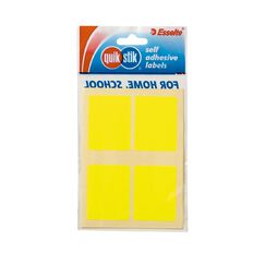 Quik Stik Labels Labels MR3545 28 Pack Fluoro Yellow