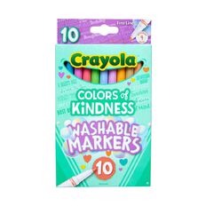 Crayola 10 Pack Colors of Kindness Fineline Washable Markers