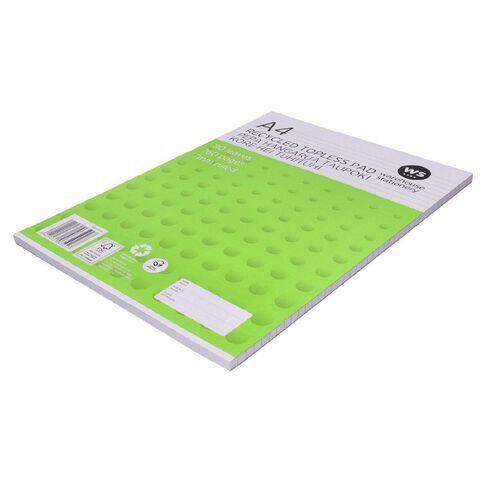 WS Pad Topless 55gsm 7mm 80 Leaf White White A4