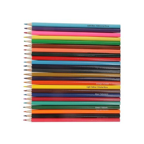 Kookie Te Reo Coloured Pencils Multi-Coloured 24 Pack