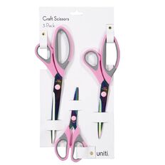 Uniti Craft Scissors Pink Mid 3 Pack