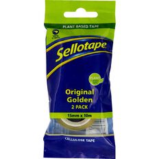 Sellotape Cellulose Tape 15mm x 10m 2 Pack Clear