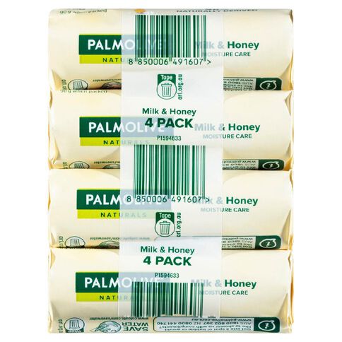 Palmolive Naturals Milk & Honey Replenishing Bar Soap 90gm 4 Pack