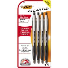 Bic Atlantis Ballpoint Black 4 Pack