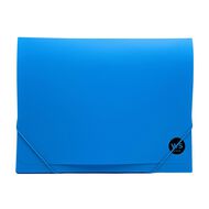 WS Document Wallet PP Elastic Closure Blue A4