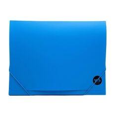 WS Document Wallet PP Elastic Closure Blue A4