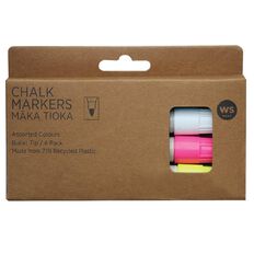 WS Chalk Marker Assorted 4 Pack 4 Pack