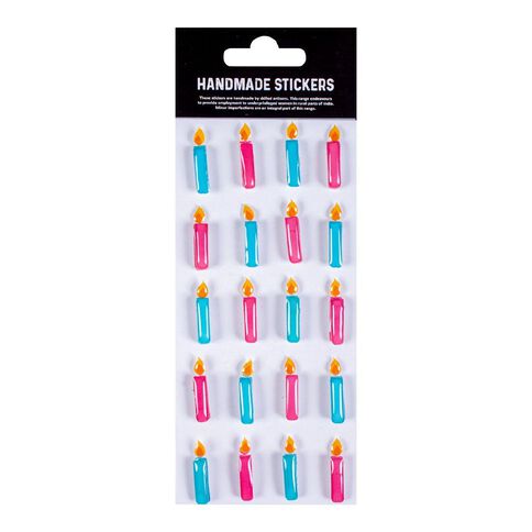 Resin Handmade Stickers Candle Shimmer 20Pc