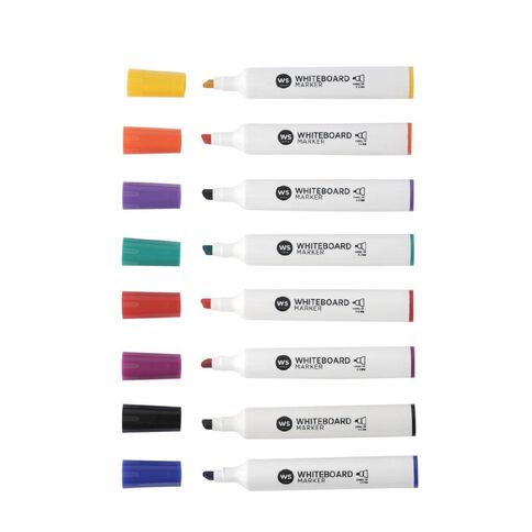 WS Whiteboard Marker Vivid Chisel 8 Pack