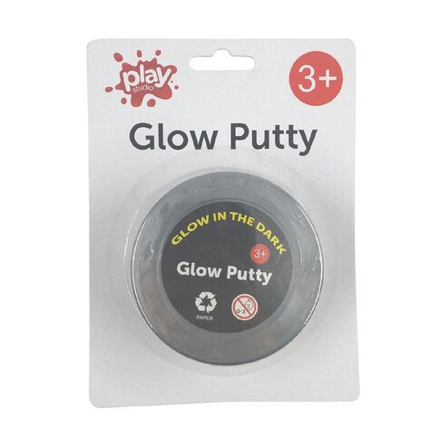 Play Studio Glow in the Dark Putty Multi-Coloured