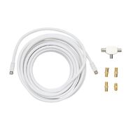 Tech.Inc TV Aerial Expansion Pack with 2-Way Splitter Adapters Cable 10m