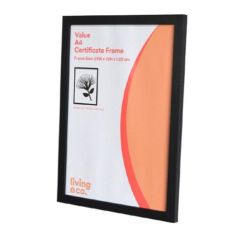 Living & Co Value Certificate Frame Black