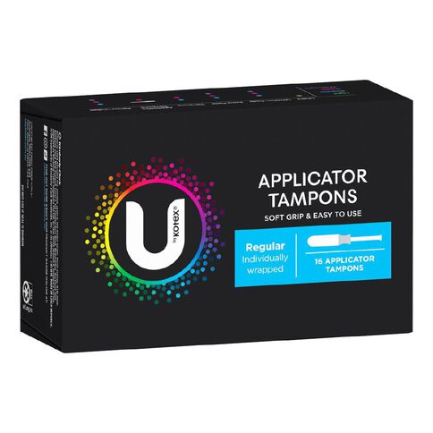 U By Kotex Applicator Regular Tampons 16s