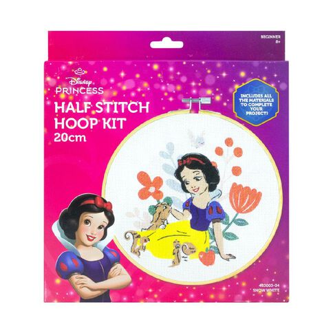 Disney Half Stitch Printed Hoop Art Kit Snow White 20cm