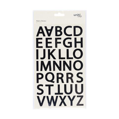 Uniti Alpha Stickers Black