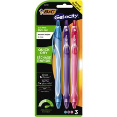 Bic Gelocity Quick Dry Ballpoint Multi-Coloured 3 Pack