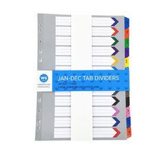 WS Jan-Dec Coloured Dividers