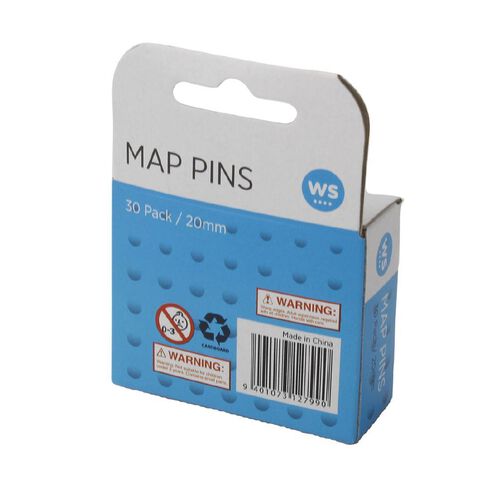 WS Map Pins 20mm 30 Piece