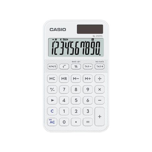 Casio SL310YCWE Handheld 10 Digit Calculator White
