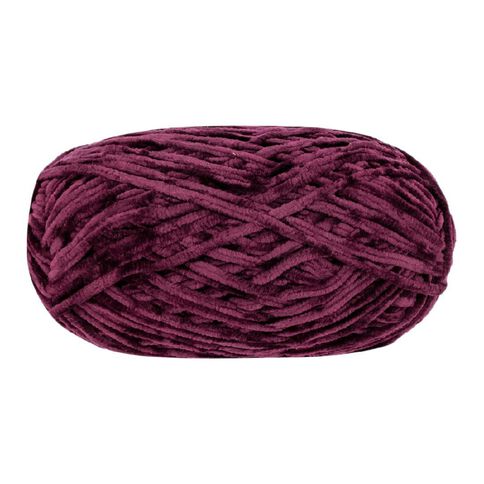 Birch Velvet Yarn 100% Polyester 100G Wine