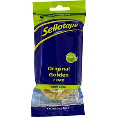 Sellotape Cellulose Tape 18mm x 33m 2 Pack Clear