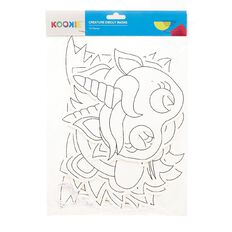 Kookie Educational Diecut Masks White 10 Pack