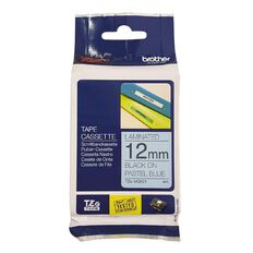Brother TZEMQ531 Label Tape Black on Pastel Blue 12mm x 4m