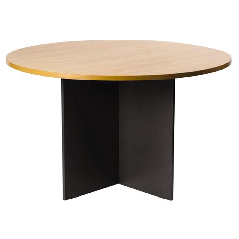 Firstline Round Meeting Table 1200 Beech/Ironstone