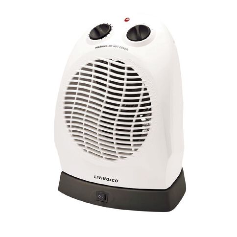 Living & Co 2000W Upright Fan Heater with Oscillation White