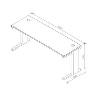 Zealand Mirage Desk 1800 x 600 Tawa