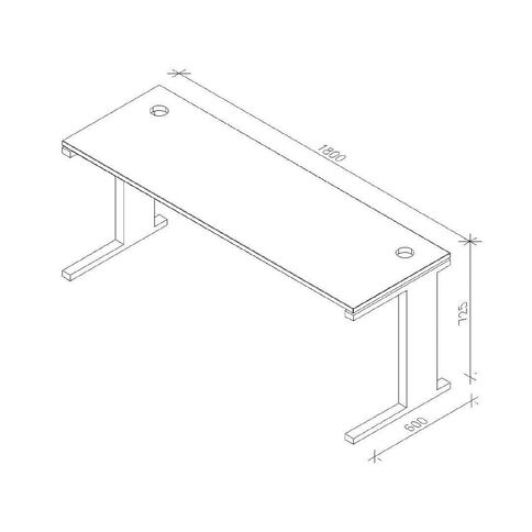Zealand Mirage Desk 1800 x 600 Tawa