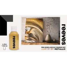 Reeves Paint Pouring Set Metallic 4 Pack
