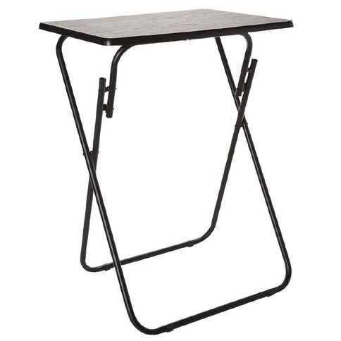 Living & Co Metal Folding Side Table Wood Look